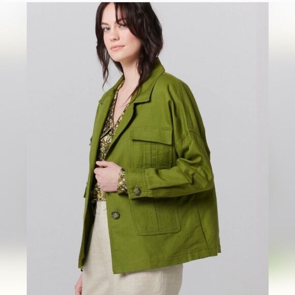 Ellie Mae Olive Utility Field Jacket M - Picture 8 of 16